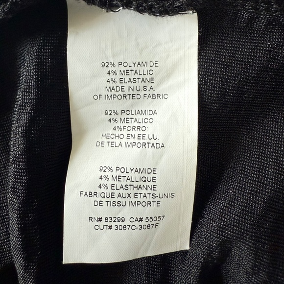 Bebe 2 piece Black Sequin set-cropped short sleeve Top and midi skirt Size XL - Picture 11 of 12